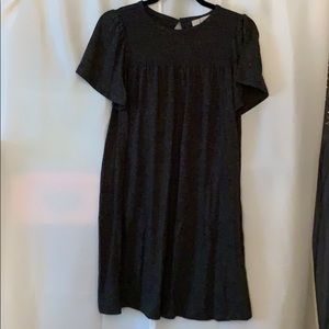 Dark grey smocked Loft dress